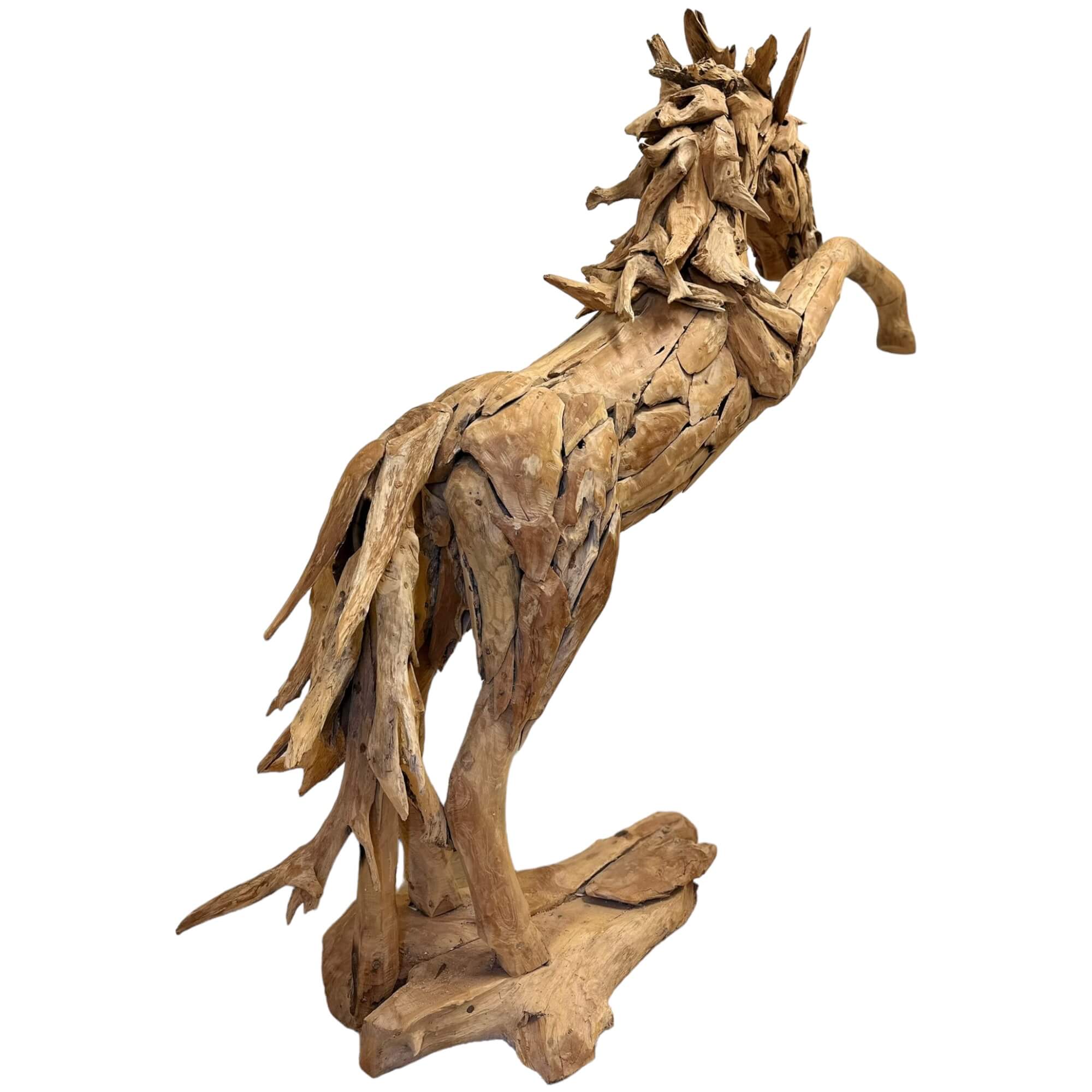 Teakholz_Pferd_von_hinten